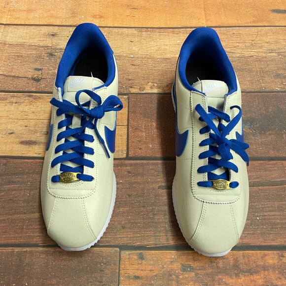 Nike Unisex Cortez Custom Colors Sail/Blue Casual Shoes - Picture 3 of 6